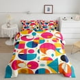 thumbnail image 1 of YST Modern Abstract Art Bedding Full Size Geometric Circle Triangle Comforter Set, Mid Century Artwork Duvet Insert Colorful Geometry Quilt Set, Contemporary Fashion Bedding Comforters & Sets, 1 of 6