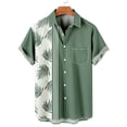 thumbnail image 2 of Camisas Negras Para Hombre Camisa hawaiana de manga corta para hombre, camisa con estampado 3D de solapa de primavera y verano, camiseta de moda (AG, L), 2 of 3