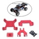 thumbnail image 3 of Soportes de amortiguadores delanteros y traseros para Wltoys 124018 de coche RC 1:12 rojo, 3 of 9