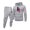 09Light Gray, variant on Dwelliawo Men's Tracksuits 2 Piece Set Solid Color Sweat Hoodie Joggers Sport Pant Set Casual Fall Winter Suit with Pockets Coffee M