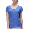 thumbnail image 5 of Richie House Women's Linen T-shirt with starfish print RH2027-A-M, 5 of 6