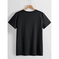 thumbnail image 3 of Camiseta de mujer con estampado gráfico de moda - Camiseta informal de manga corta y cuello redondo - Ligera y transpirable para primavera y verano. Ideal para adultos, hombres, mujeres, adolescentes,, 3 of 7