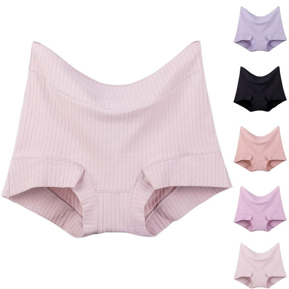 HVOBTTY High Waisted Soft Underwear for Women, Womens Underwear Plus Size, Women's High Waisted Soft Breathable Panties Stretch Briefs Seamless Ladies Briefs Pink, XXXL