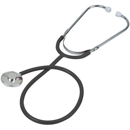 Prism Series Aluminum Single Head Nurse Stethoscope, Black, Boxed