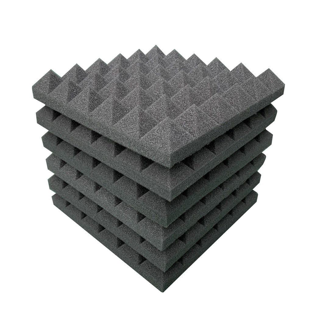 6Pcs Acoustic Foam Panel Sound Stop Absorption Sponge Studio KTV Soundproof