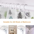 thumbnail image 2 of Snowflake Shower Curtain Christmas Winter Holiday Shower Curtains White Waterproof Bathroom Decor Polyester Fabric Curtain Sets with 12 Hooks, 60x72 Inch, 2 of 6