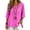 Hot Pink, variant on Womens Summer Shirts Lace V Neck 3/4 Sleeve Curved Hem Cotton Linen Oversized Tshirts for Women Beige L