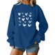 thumbnail image 4 of Xuyuer Valentine's Day Heart Print - Women's Loose Round Neck Long Sleeve Top for Casual Lover Themed Outfits, Cozy Seasonal Wear, Couple Matching Style & Romantic Gift Holiday Apparell, 4 of 5