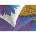 thumbnail image 4 of Ambesonne Colorful Quilted Bedspread Set 3 Pcs, Hippie Daisy Spring, King Size, Multicolor, 4 of 5