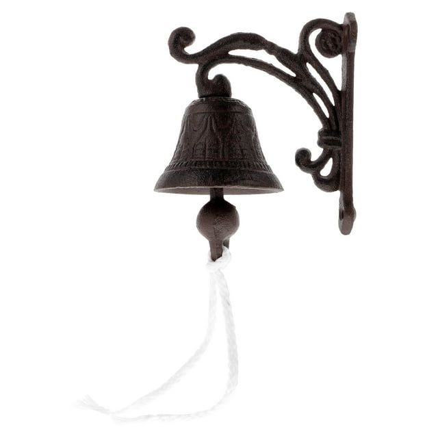 Campana decorativa rústica de hierro vintage patio de timbre vintage campana decorativa colgante