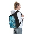 thumbnail image 6 of Lsque Underwater Dolphin Scene Pattern Adult Backpack – Durable & Lightweight PU Canvas Storage Bag , 15” Laptop Compartment, and Multiple Pockets, 6 of 7