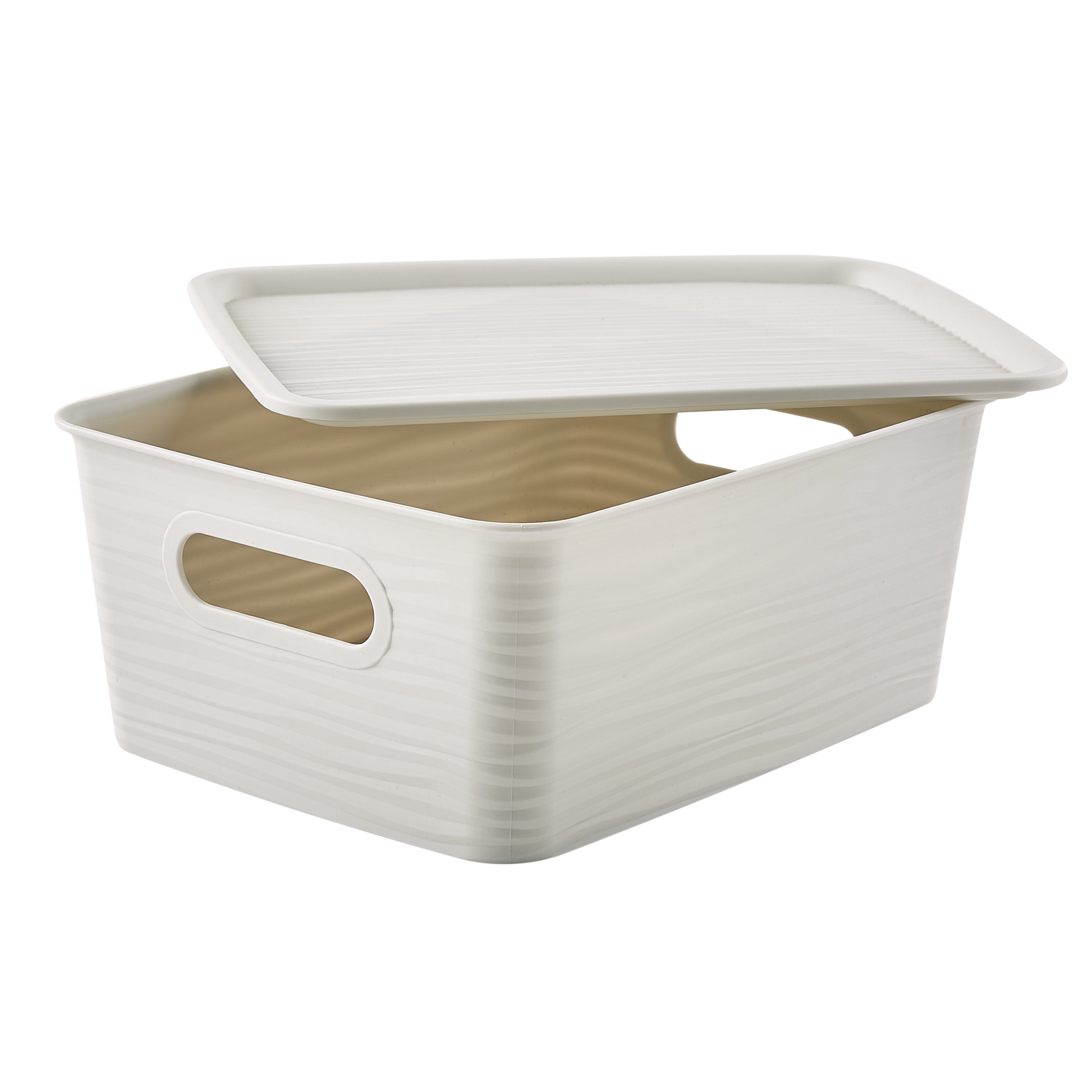 Simplify Small Wave Pattern Storage Box in Grey
