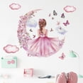thumbnail image 2 of Adhesivos de pared con diseño de Moon Girl, hermosa mariposa rosa, 2 of 3