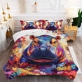 thumbnail image 5 of 3 Pieces Duvet Cover Set-Abstract 3D Pygmy Hippo- 3D Print Bedding 1 Duvet Cover 2 Pillowcases Natural Animals Comforter Set Soft Breathable for Boys Girls Children Natural Theme Duvet Set 2B53ANI7, 5 of 6