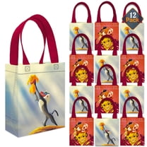 Lion King Party Favor Bags Set – 12 Pack 8" Disney Goodie Bags for Kids Bulk Reusable Mini Totes | Disney Lion King Birthday Party Supplies