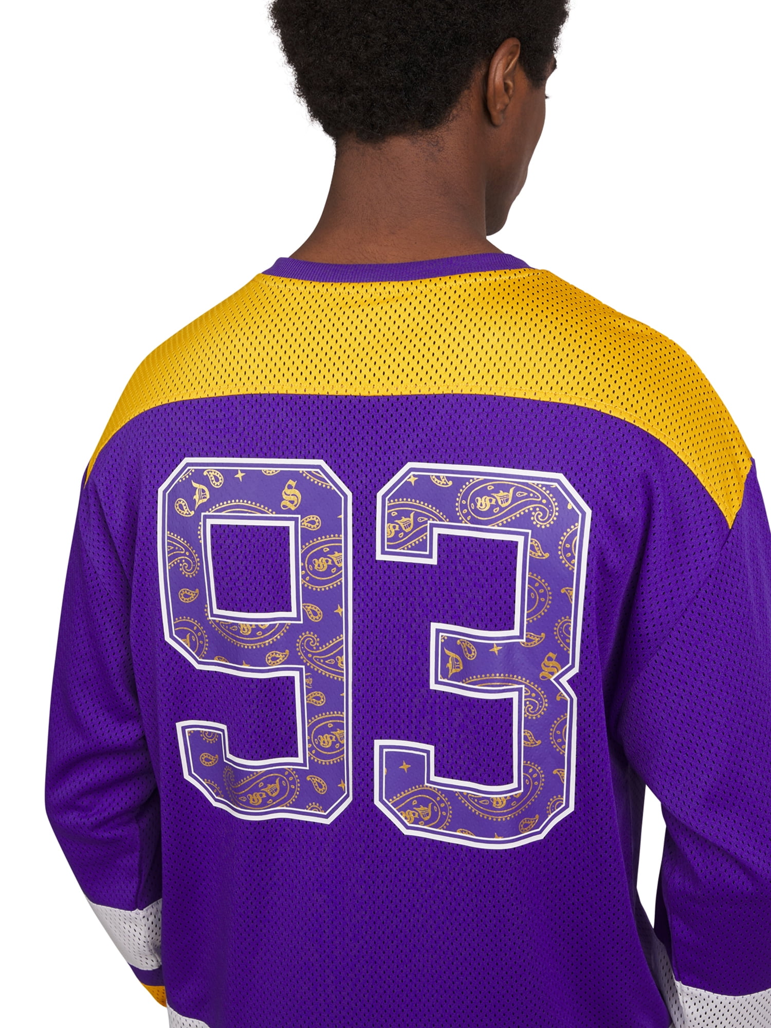 Dogg Supply Men's and Women's Long Sleeve V-Neck Mesh Hockey Jersey, Sizes XS-3XL
