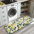 thumbnail image 3 of Yellow Lemon Fruit Flowers White Pattern Kitchen Rug Mat,Kitchen Runner Rugs Non Skid Washable,Decorative Kitchen Floor Mats for Kitchen,Sink,Laundry,17"x47.2", 3 of 7
