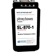 Compatible Pitney Bowes SL-870-1 Red Ink Cartridge (2 Pack) Inkjet Printer Ink for SendPro Mailstation CSD1 Postage Meter Machine - PB Replacement Printer Cartridge w/OEM Compatibility