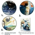 thumbnail image 3 of Designart "Coastal Cruiser Blue Scooter Adventure II" Scooter Wall Art Living Room, 3 of 5