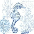 thumbnail image 3 of Tre Sorelle Studios 20x20 Black Modern Framed Museum Art Print Titled - Coastal Sketchbook Sea Horse, 3 of 5