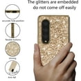 thumbnail image 5 of Compatible with Samsung Z Fold 4 Case Glitter Bling Samsung Galaxy Z Fold 4 Phone Case for Girls Cute Bumper Shockproof Protective Cases (Gold), 5 of 12