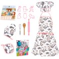 thumbnail image 1 of Baking Supplies Set Pink DIY Chef Costume Playing Set 14Pcs Real Bakeware Equipment Kit For Girls Kids Christmas Gift heqiyong toy, 1 of 2