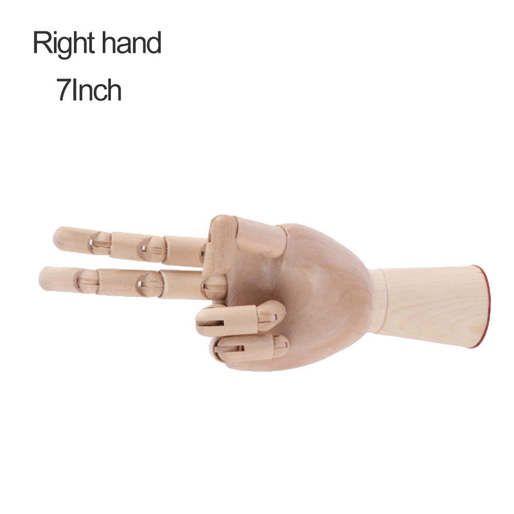 Art Mannequin Wood Hand Model Perfect For Drawing Sketch Etc Female 7 Inch Wooden Sectioned Flexible Fingers Manikin