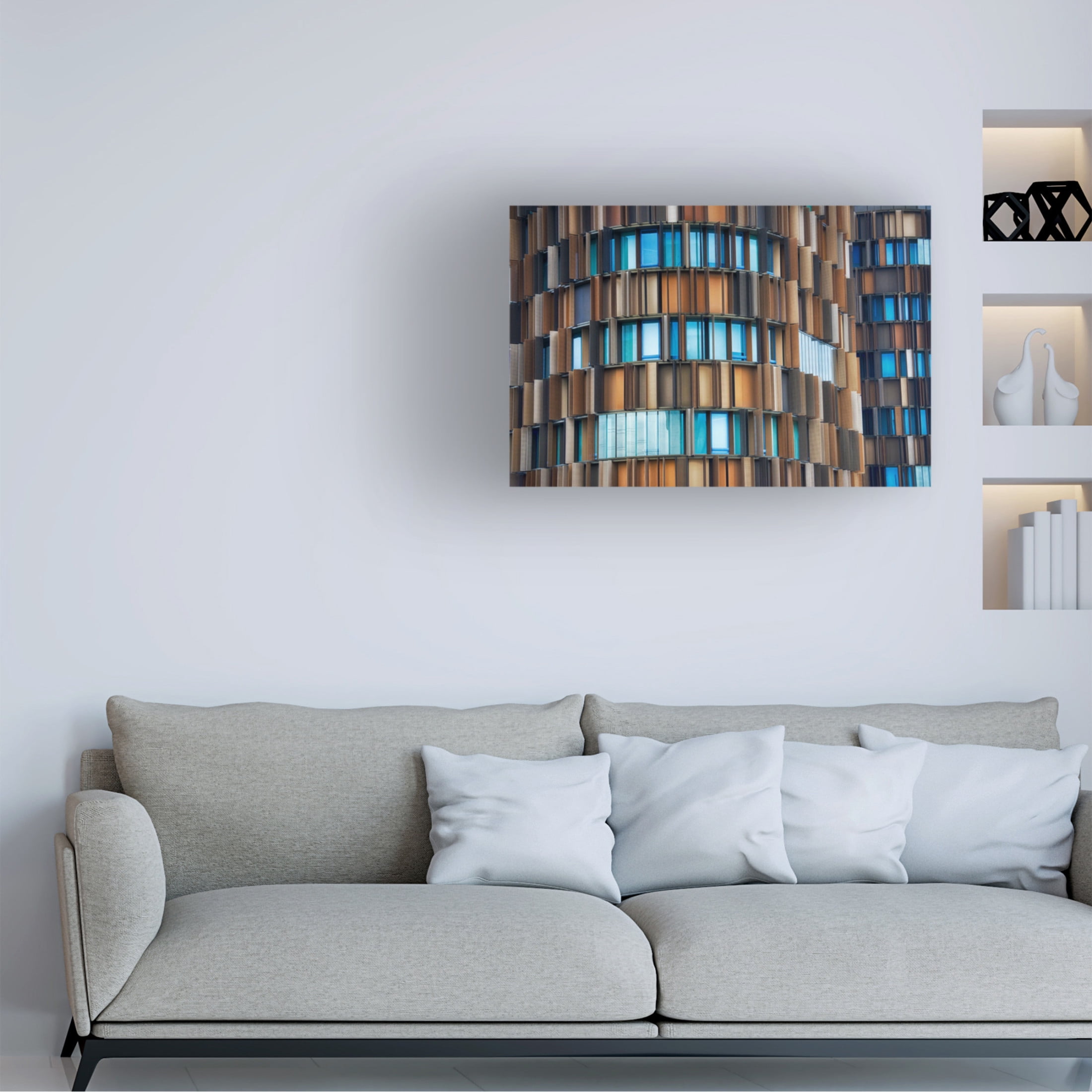 Canvas Wall Art - Luca Ulivi 'Windows' Wall Art for Living Room, Bedroom, or Office Décor by Trademark Fine Art - 47 x 30 Inches