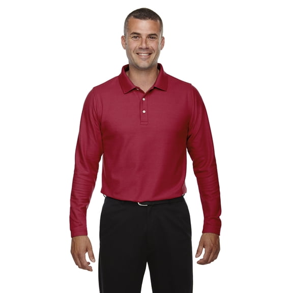 Men's DRYTEC20™ Performance Long-Sleeve Polo - RED - 2XL