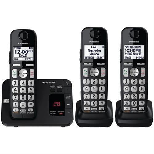PANASONIC KXTGE433B 3Handset Expandable Cordless Phone System with