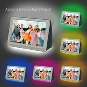 MyLuma 7 PhotoShare WiFi Digital Picture Frame with built-in LEDs in Stardust Grey