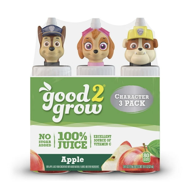 good2grow 6oz 100 Apple Juice 3 pack (Character Tops Vary) Walmart
