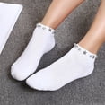 thumbnail image 3 of MZXELPRJD No Show Socks Womens Spring Summer Simple Adult Socks Breathable Fashion Trend Broken Flower Pile Socks Simple Skin Color Printed Socks, Womens Socks Size 7-9 White, 3 of 3