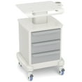 thumbnail image 3 of Rocita Mobile Trolley Cart, Portable Rolling Cart Medical Cart Trolley Beauty Storage Platform Carts with 110lbs Load, 3 Drawers and Curved Handle, 3 of 9