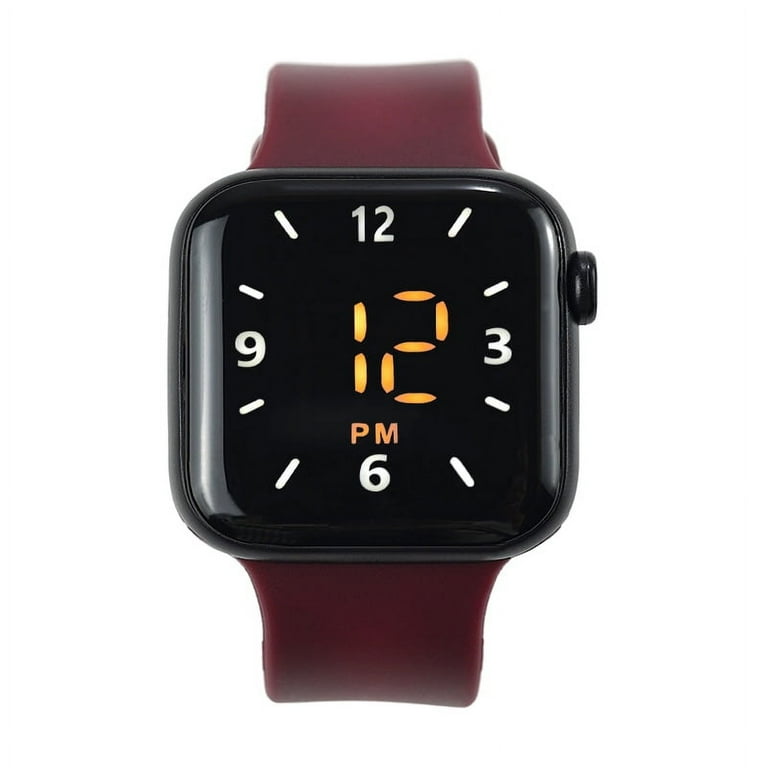 1pc Black TPU Strap Sporty Square Dial Digital Watch, For Daily Life