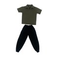 thumbnail image 2 of Disfraz de camiseta y pantalón de manga corta de 2 piezas 1:6 para figura de 12 pulgadas Verde, 2 of 9