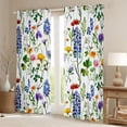 thumbnail image 2 of Castle Fairy Boys Girls Colorful Flowers Black Out Curtains,Spring Garden Curtains Pack of 2 (42x63 Each),Chic Floral Blossoms Bedroom Curtains,Ultra Soft Home Decor, 2 of 6