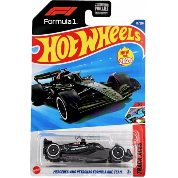 Vehículo fundido a presión Hot Wheels, Mercedes-AMG Petronas, escala 1:64