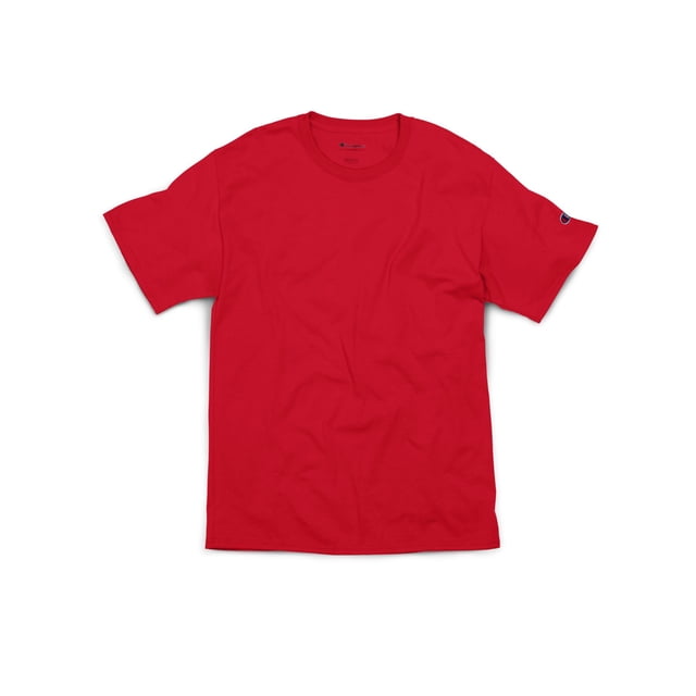Champion Mens Short Sleeve Ring Spun T-Shirt, 2XL, Athletic Red