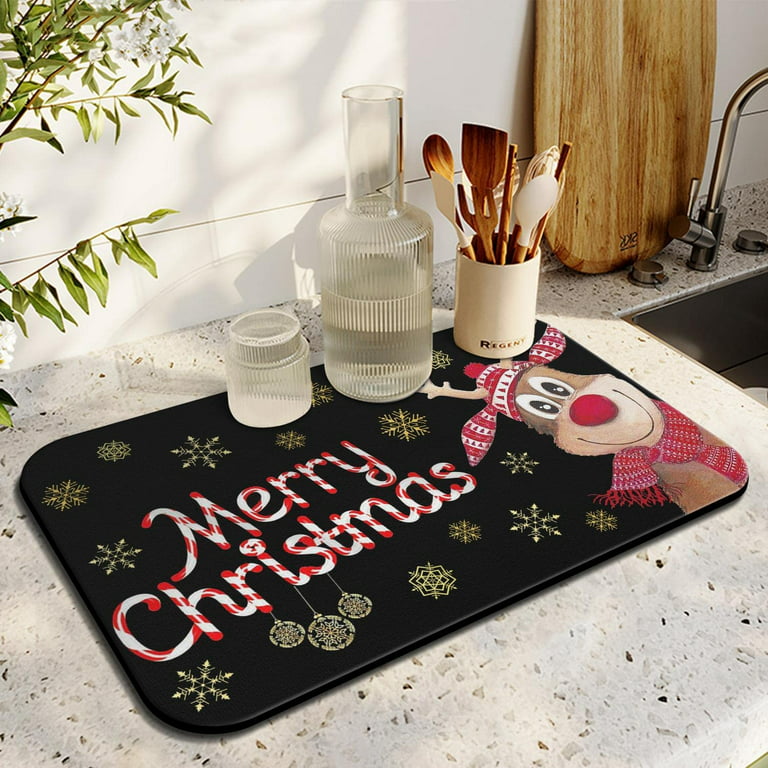 2 Pack Dish Drying Mat Drying Mat for Kitchen Counter, Coffee Mat