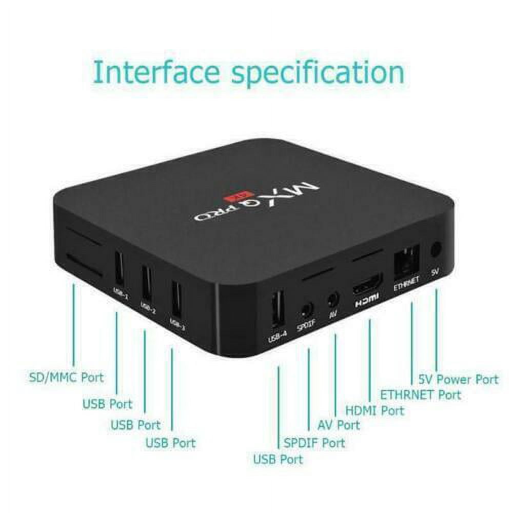 The Perfect Part MXQ Pro 4K Android TV Box for Smart TV with Remote Control, USB & Ethernet Port