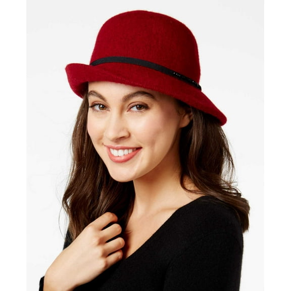 INC International Concepts Women’s Jet Stone Cloche Hats, Red