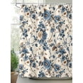 thumbnail image 2 of Blue Spring Floral Long Shower Curtain Set, Waterproof Shower Curtains for Bathroom, Vintage Botanical Farmhouse Washable Fabric Cloth Bath Curtain for Bathtub Decoration with Hooks 72x84 Inches, 2 of 6