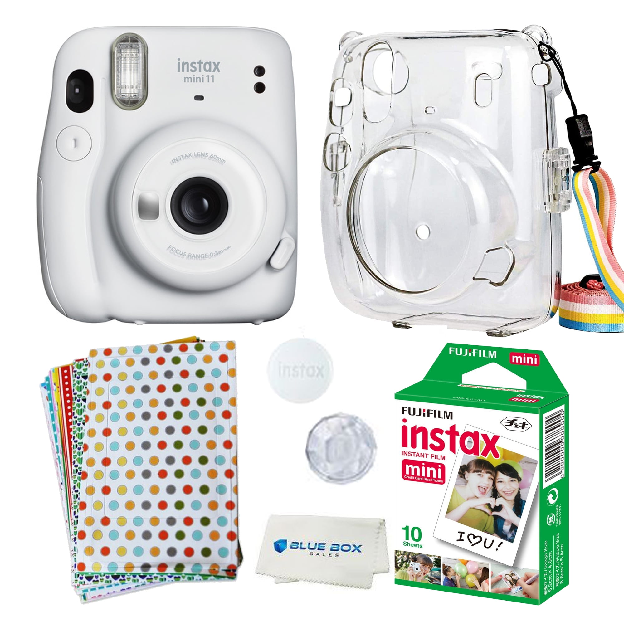 ~ kant traagheid kaart Fujifilm Instax Mini 11 Camera with Clear Case, Films and Stickers Bundle -  Walmart.com