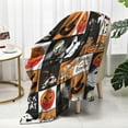 thumbnail image 6 of Halloween Blanket Happy Halloween 75*100 Soft Throw Blanket - Halloweens Themed Gift with Trick or Treat Pumkin Ghost Witch Black Cat Spider Bat Skull, 6 of 7