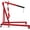 Red, variant on Memoryfield 2 Ton Folding Engine Hoist Cherry Picker, 4400 lb Hydraulic Shop Crane with Telescopic Boom and 6 Casters, Red