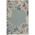 thumbnail image 1 of Trans-Ocean Imports RVI80764803 7 ft. 10 in. x 9 ft. 10 in. Liora Manne Riviera Ornamental Leaf Indoor & Outdoor Rug - Cool, 1 of 1
