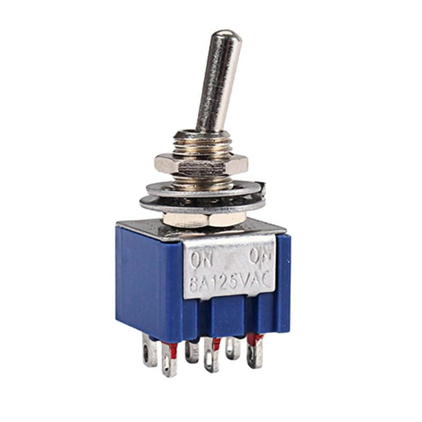 Interruptor de Enclavamiento de 2 Posiciones Yuyangstore Interruptor de enganche de 2 posiciones 6 Pines