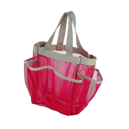 7 Pocket Shower Caddy Tote, Pink - Keep your shower essentials within ...