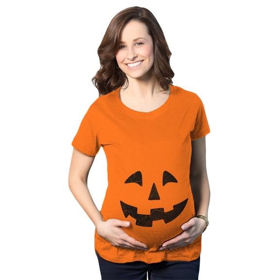 Maternity Happy Jack O Lantern Pregnancy T Shirt Cute Halloween Pumpkin Bump Tee